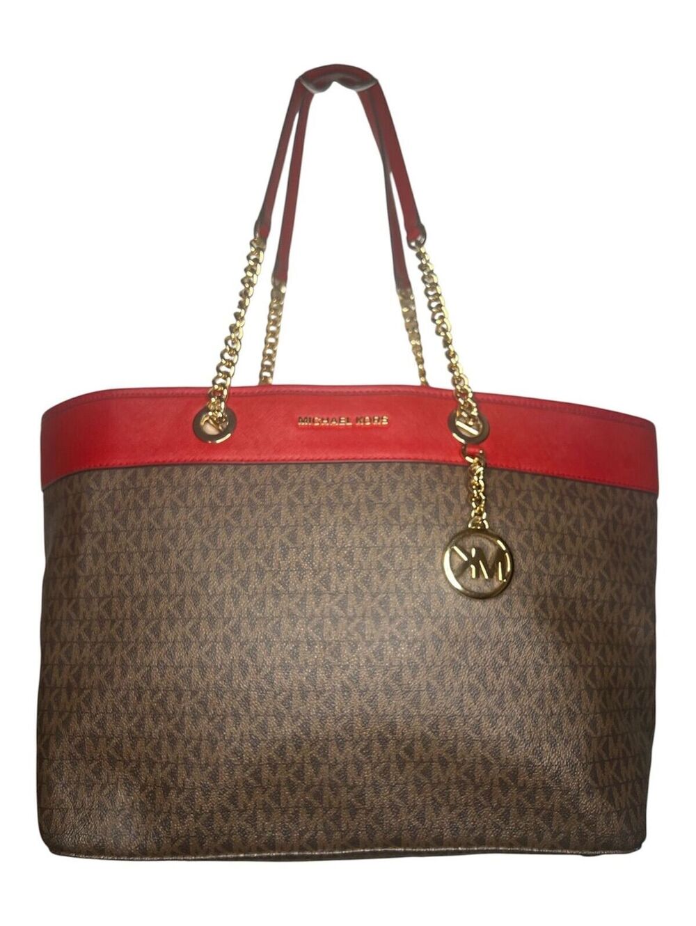 MK69. Michael Kors Shania Large East West Chain Shoulder Tote